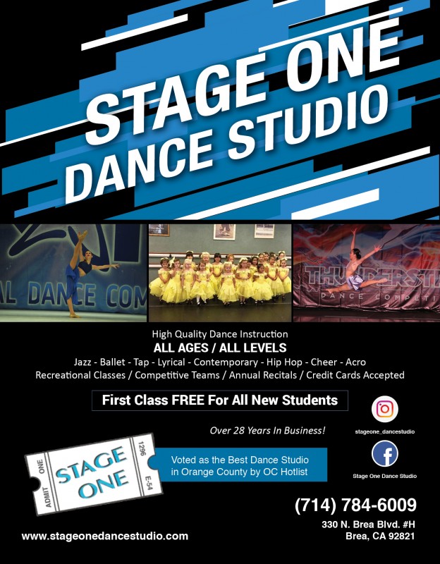 Class Schedule Stage One Dance Studio Tap, Ballet, Jazz, Irish